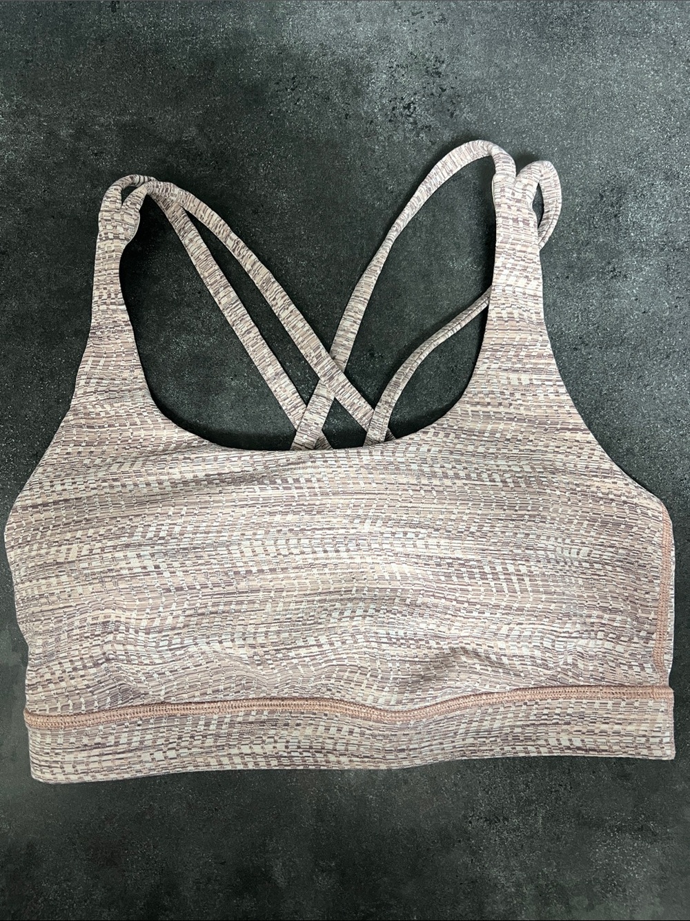 lululemon athletica Strappy Heathered Sports Bra - Mauve